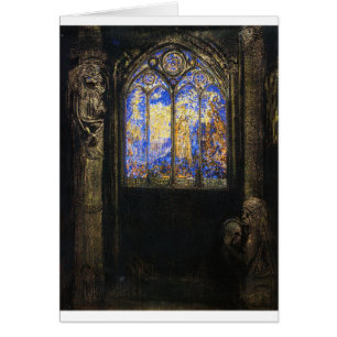 Ventana de vidrio manchado de Odilon Redon