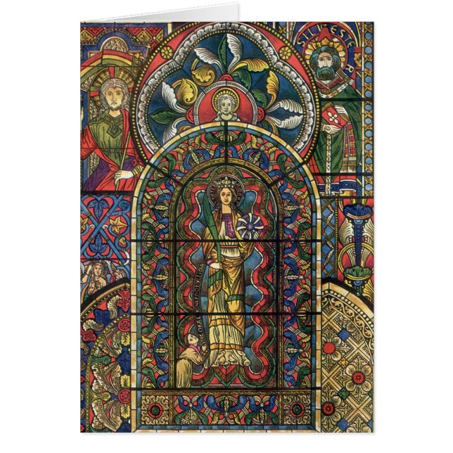 Ventana de vidrio templado de la iglesia, arquitec (Frente)