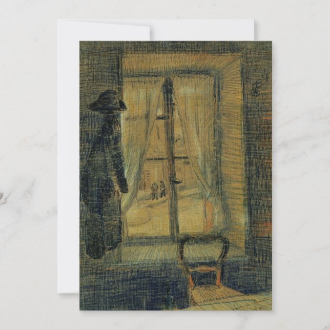 Ventana en el restaurante Bataille por Vincent van (Anverso)