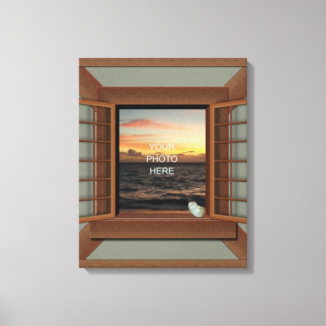 Ventana falsa con fondo de arte de pared de Person (Anverso)