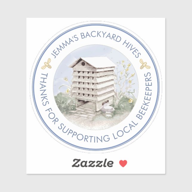 Ventana impermeable o Pegatina de miel del apicult (Hoja)