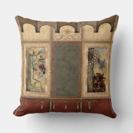 Ventanas Vintage De La Almohada Decorativa Del Alm