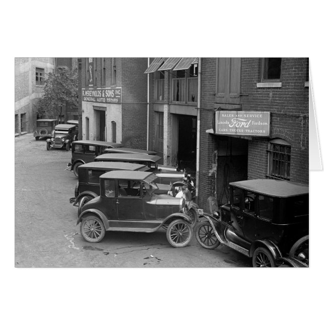 Ventas y servicio de automóviles, 1926 (Anverso (Horizontal))