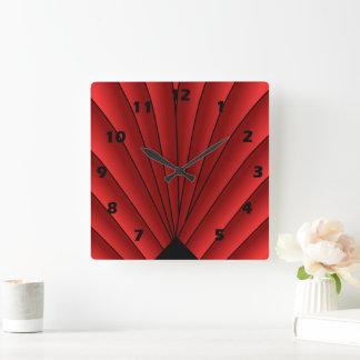 Ventilador Art Decó Diseño Reloj de pared de la Pl