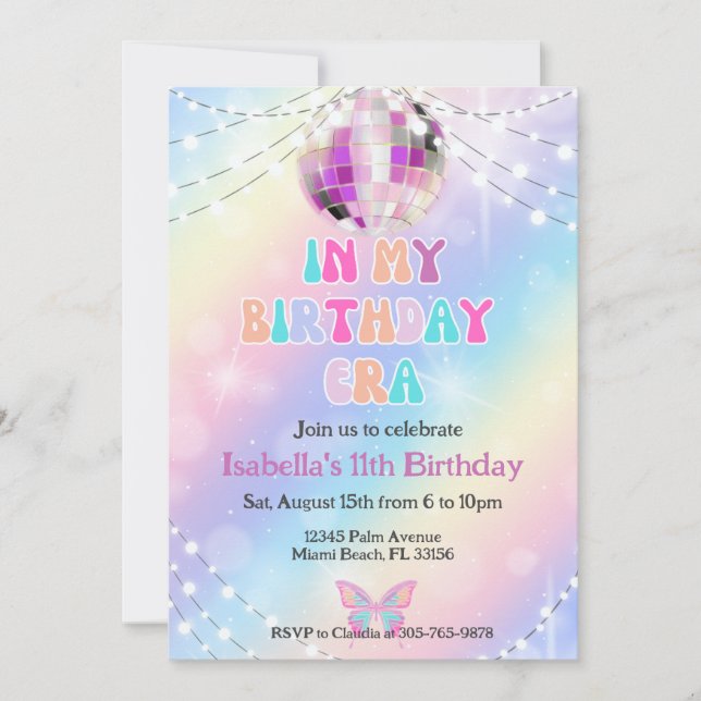 Ventilador De La Música En Mi Invitación De Cumple (Anverso)