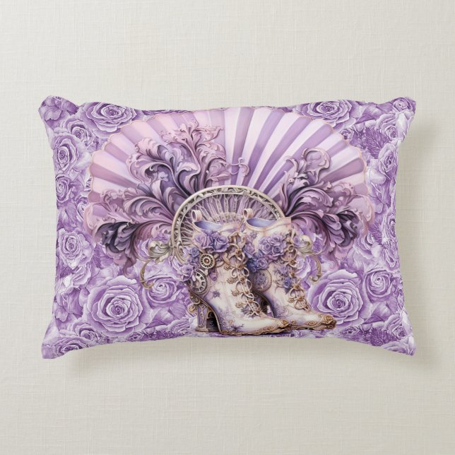 Ventilador de Lilac Steampunk y almohada lumbar Bo (Anverso)