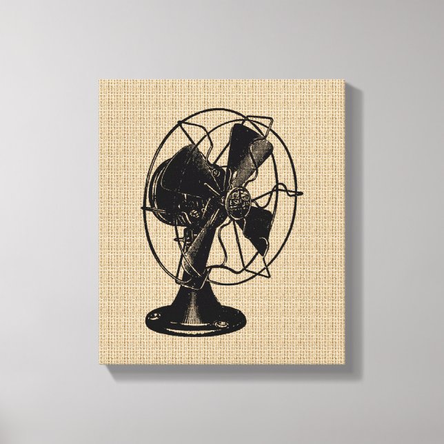 Ventilador vintage sobre lienzo (Anverso)