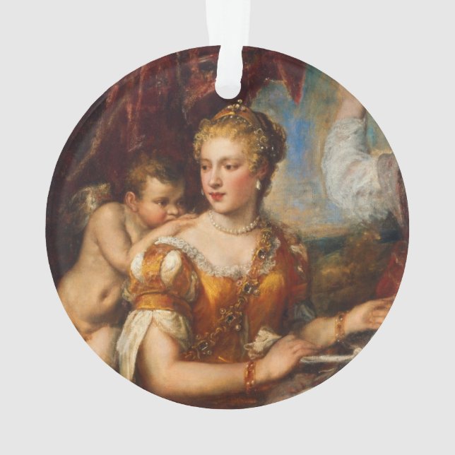 Venus Blindfolding Ornamento Acrílico Cupido (Reverso)