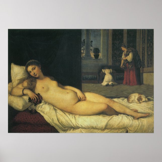 Venus de Urbino por Tiziano, arte renacentista (Frente)