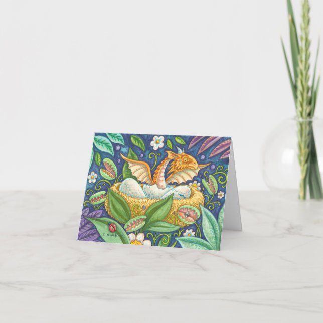 Venus Flytrap ODIANDO TARJETA DE NOTA DRAGON Blank (Anverso)