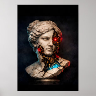 Venus Mecánica: Arte de Estatuas Cyberpunk