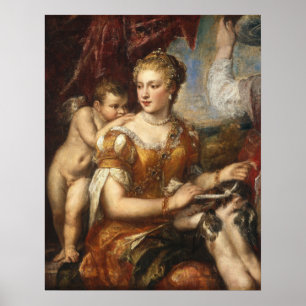 Venus Vendando a Cupido - Póster de Arte Fino de T