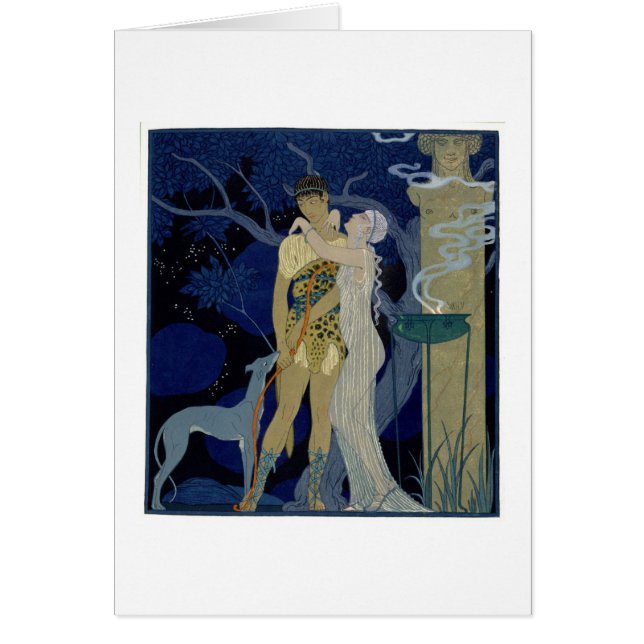 Venus y Adonis (litho del color) (Frente)