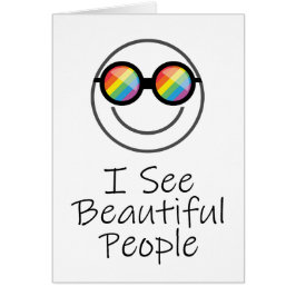 Veo a personas hermosas lentes de arcoiris mes de
