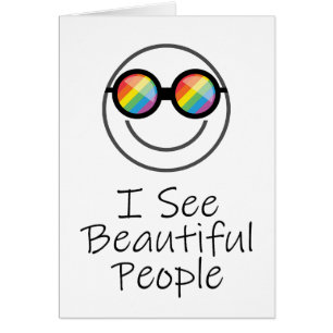Veo a personas hermosas lentes de arcoiris mes de