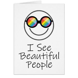 Veo a personas hermosas lentes de arcoiris mes de