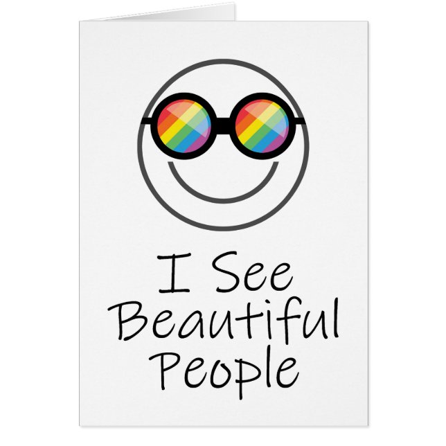 Veo a personas hermosas lentes de arcoiris mes de  (Frente)