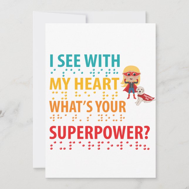 Veo Con Mi Chica Del Corazón - Ceguera Braille (Anverso)