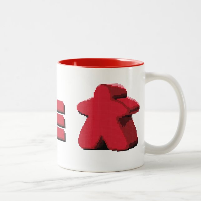 Veo la taza de café roja de Meeple (Derecha)