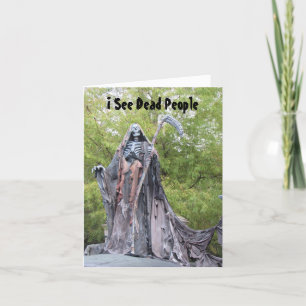 Veo Muertos - Tarjeta de Halloween graciosa