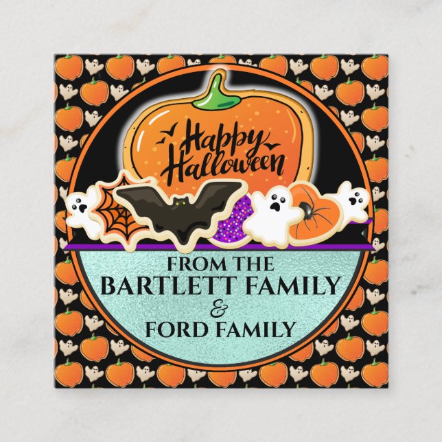 Ver Atrás - Halloween Traer etiqueta de bolsa sin  (Anverso)