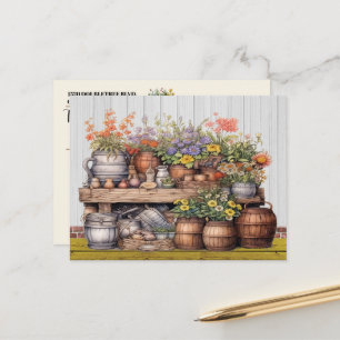 Ver Atrás - Postales de jardinería floral rústica