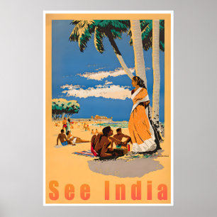 Ver cartel de viaje a India Impresión de arte de p