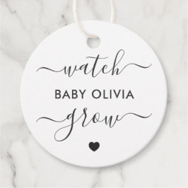 Ver Crecer bebé, etiqueta de regalo de planta, eti