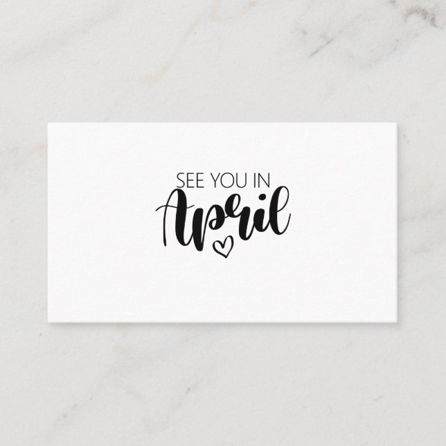 Ver En Abril Invitación De Embarazo (Anverso)