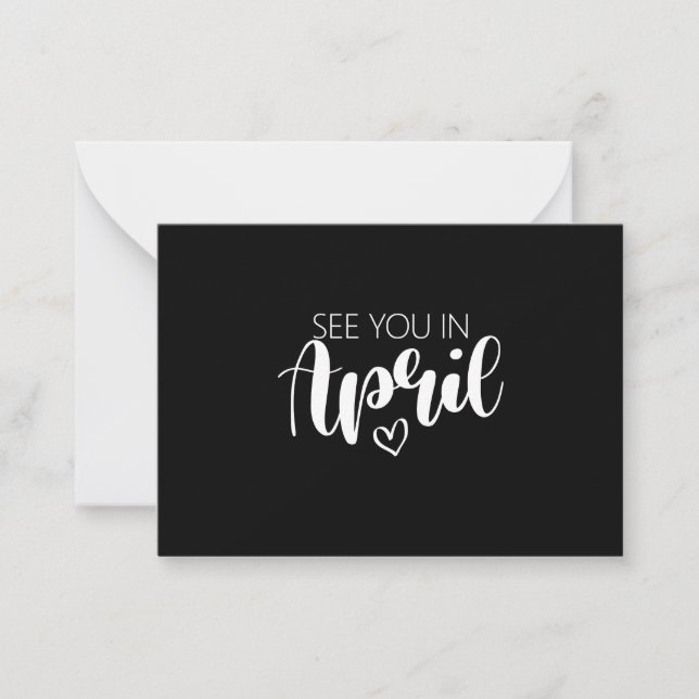 Ver En Abril Invitación De Embarazo (Anverso)