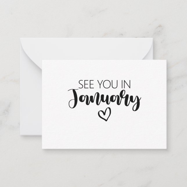 Ver En Enero Invitación De Embarazo (Anverso)