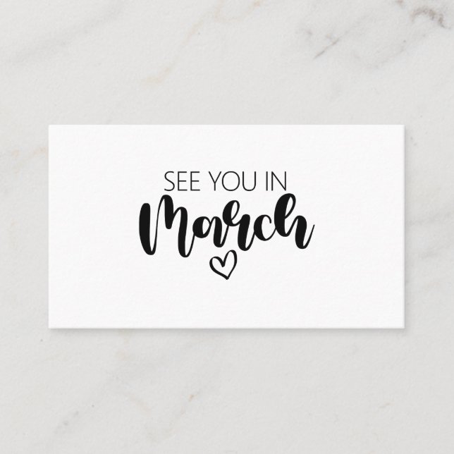 Ver En Marzo Invitación De Embarazo (Anverso)