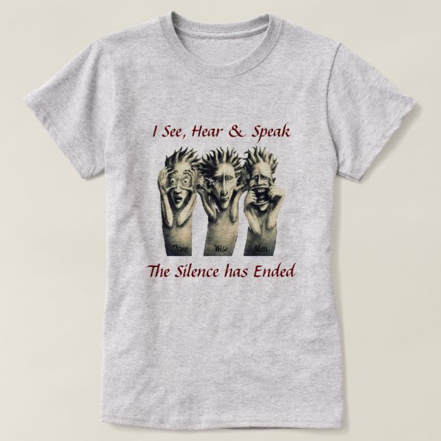 Ver, escuchar y hablar camiseta (Diseño del anverso)