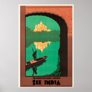 Ver impresión de cartel de viaje antiguo de la Ind