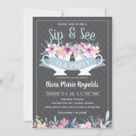 Ver la invitación a Baby Shower de Sip y See Tea F