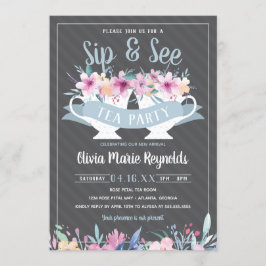 Ver la invitación a Baby Shower de Sip y See Tea F