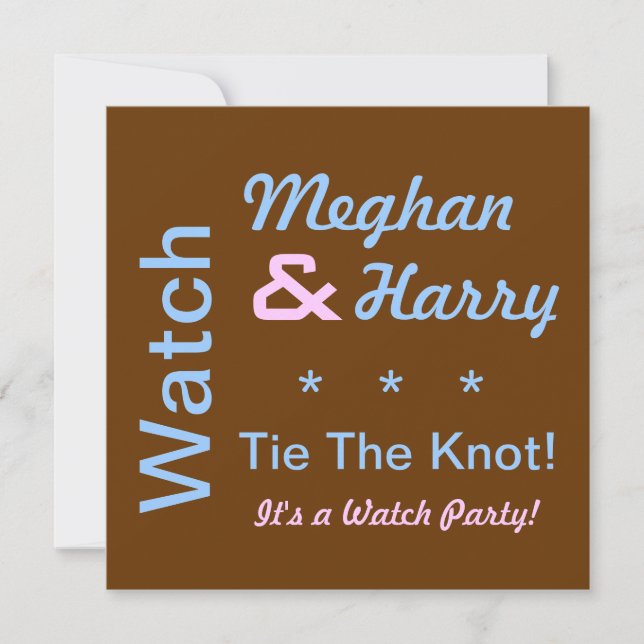 Ver la invitación de la boda de Harry y Meghan (Anverso)