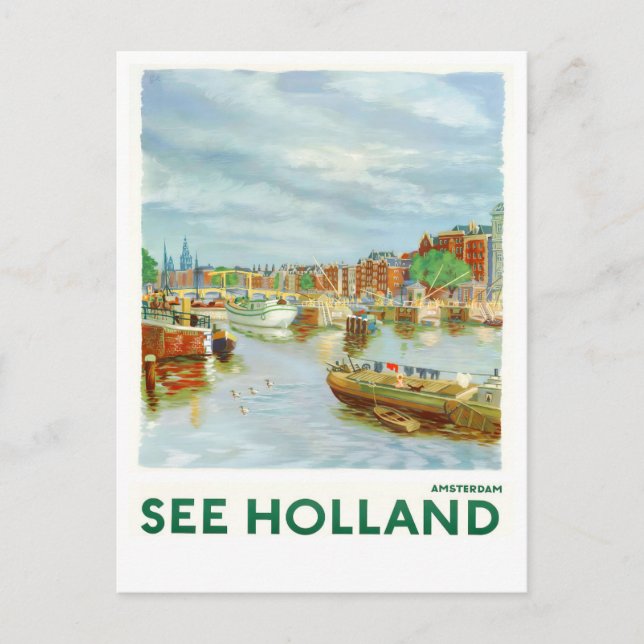 Ver la postal de viaje de la cosecha de Holanda (Anverso)