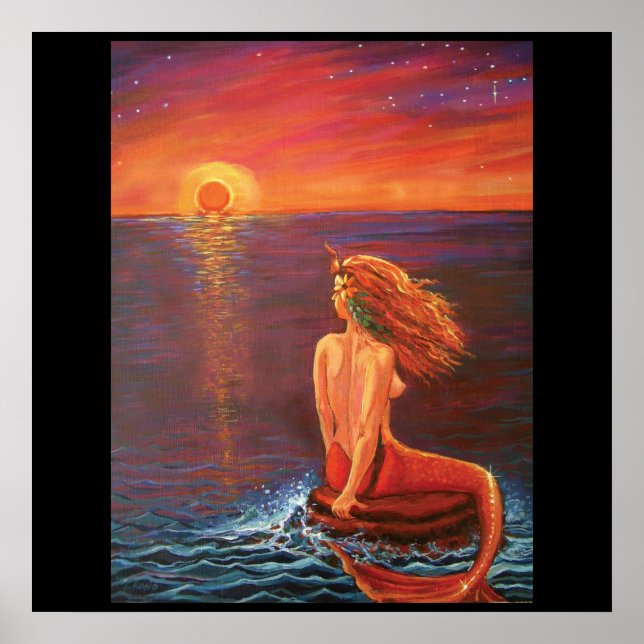 Ver La Puesta De Sol - Impresión De Sirena (Frente)