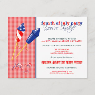 Verano 4 de julio Invitación a Fiesta/Cookout :: 2