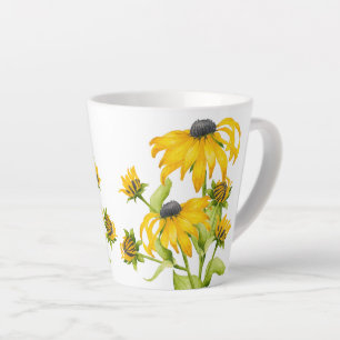 Verano alegre en una pequeña taza de latte