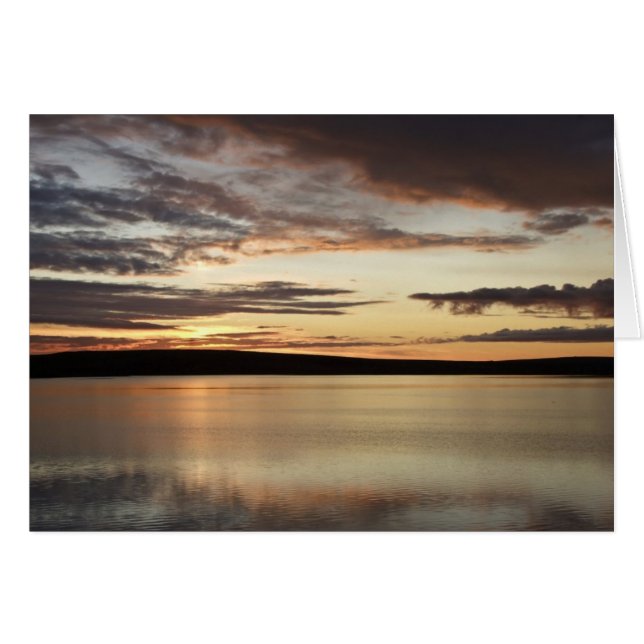 Verano amanecer en el lago Toolik con tarjeta Alas (Anverso (Horizontal))