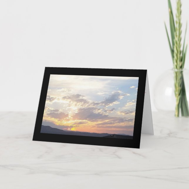 Verano atardecer - Canción del Sol. Tarjeta de fel (Anverso)