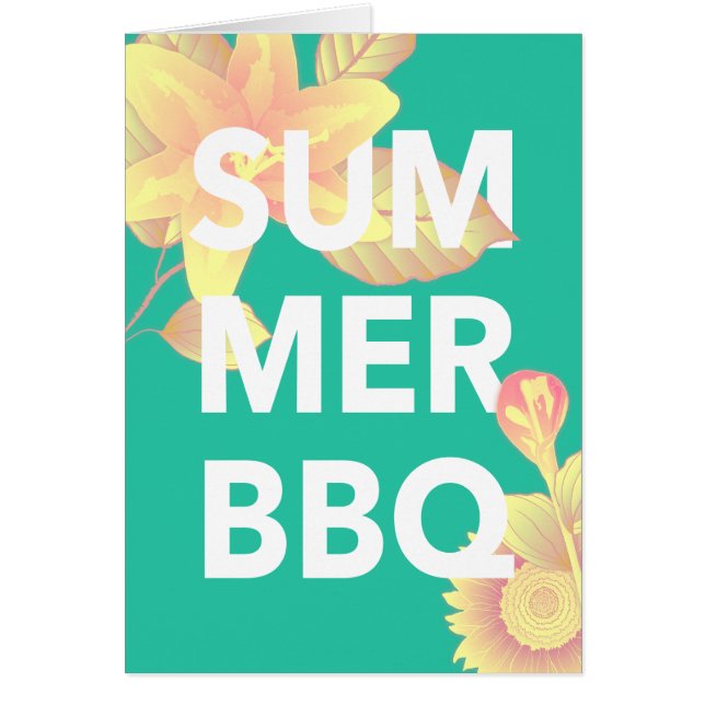 VERANO BBQ floral brillante (Frente)