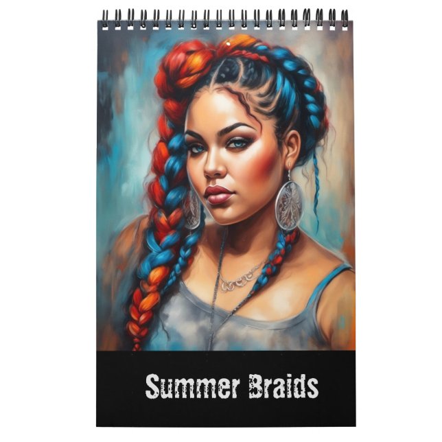 Verano Braids Fantasía Calendario de Arte Moderno (Tapa)