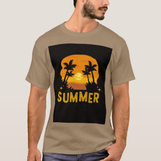 Verano" Camiseta de árbol de palmas - Edición de v