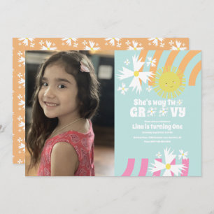 Verano Daisy Flower Retro Way Two Groovy Photo