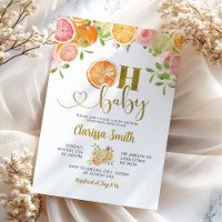 Verano de frutas cítricas Oh Invitación de Baby Sh