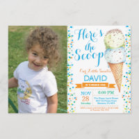 Verano de la invitación del cumpleaños del helado
