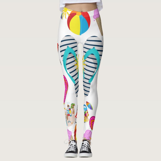Verano de larga playa de Leggings (Anverso)